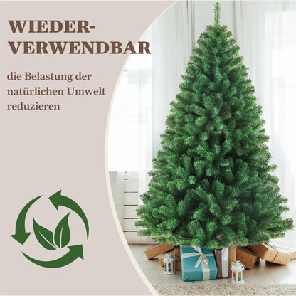 Künstlicher Weihnachtsbaum tannenbaum 210 cm mit 1.050 Zweigen – Realistische Optik, Langlebiges PVC-Material & Einfache Montage mit Metallständer