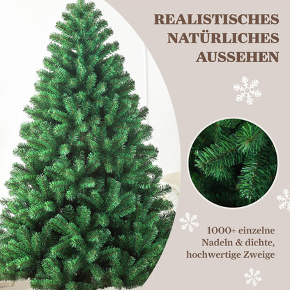 Künstlicher Weihnachtsbaum tannenbaum 210 cm mit 1.050 Zweigen – Realistische Optik, Langlebiges PVC-Material & Einfache Montage mit Metallständer