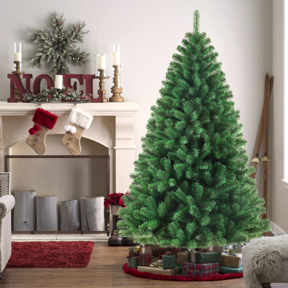Künstlicher Weihnachtsbaum tannenbaum 210 cm mit 1.050 Zweigen – Realistische Optik, Langlebiges PVC-Material & Einfache Montage mit Metallständer