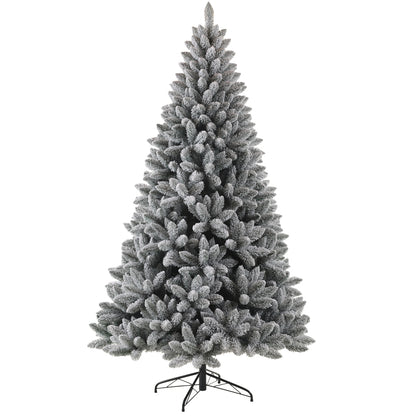 Künstlicher Weihnachtsbaum Tannenbaum mit 1381 Spitzen und 64 Zweige, Höhe 210 cm,  100% PVC Weihnachtsbaum mit Metallständer,realistisch dicht