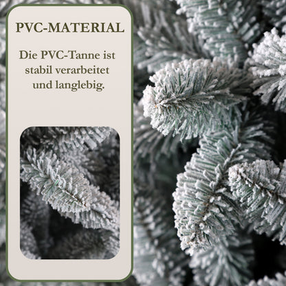 Künstlicher Weihnachtsbaum Tannenbaum mit 989 Spitzen und 46 Zweige, Höhe 180 cm, 100% PVC Weihnachtsbaum mit Metallständer,realistisch dicht
